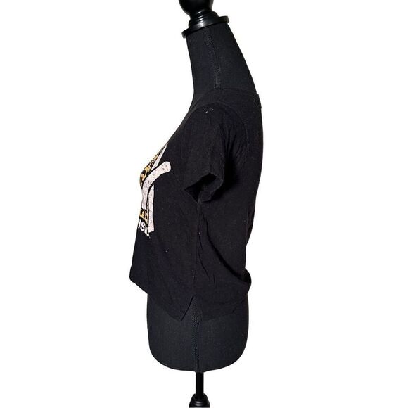 MTV Music Television Short Sleeve Graphic Crop Tee Size Medium - Picture 3 of 5